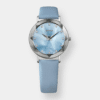 jowissa . facet quarz – hellblau 30mm leder