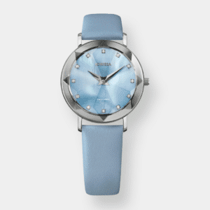 jowissa . facet quarz – hellblau 30mm leder