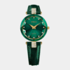 jowissa . facet strass quarz – grün 29mm gold pvd