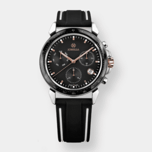 jowissa . lewy 9 chronograph – schwarz 42mm silikon