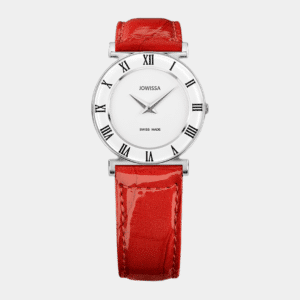 jowissa . roma colori quarz – weiß 31mm rot leder