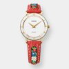 jowissa . roma ethno quarz – weiß 30mm rot leder