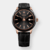 jowissa . tiro quarz – rosé 45mm schwarz leder
