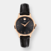 movado 1881 automatik – schwarz 30mm rosé gold