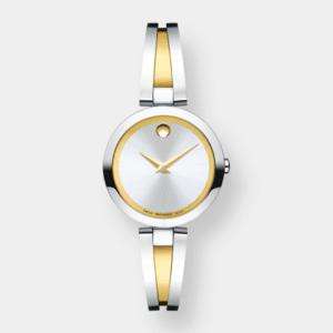 movado aleena quarz – silber 27mm two tone edelstahl