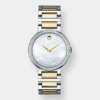 movado concerto quarz – bicolor 30mm edelstahl diamant
