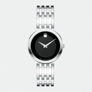 movado esperanza lady – schwarz 28mm edelstahl