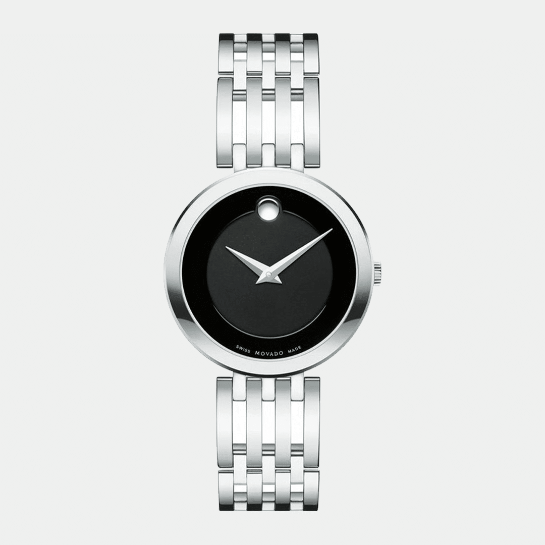 movado esperanza lady – schwarz 28mm edelstahl