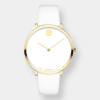 movado museum 70th anniversary quarz – weiß 35mm gold pvd