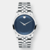 movado museum classic – blau 40mm edelstahl