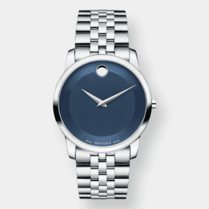 movado museum classic – blau 40mm edelstahl