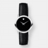 movado museum classic lady – schwarz 26mm edelstahl