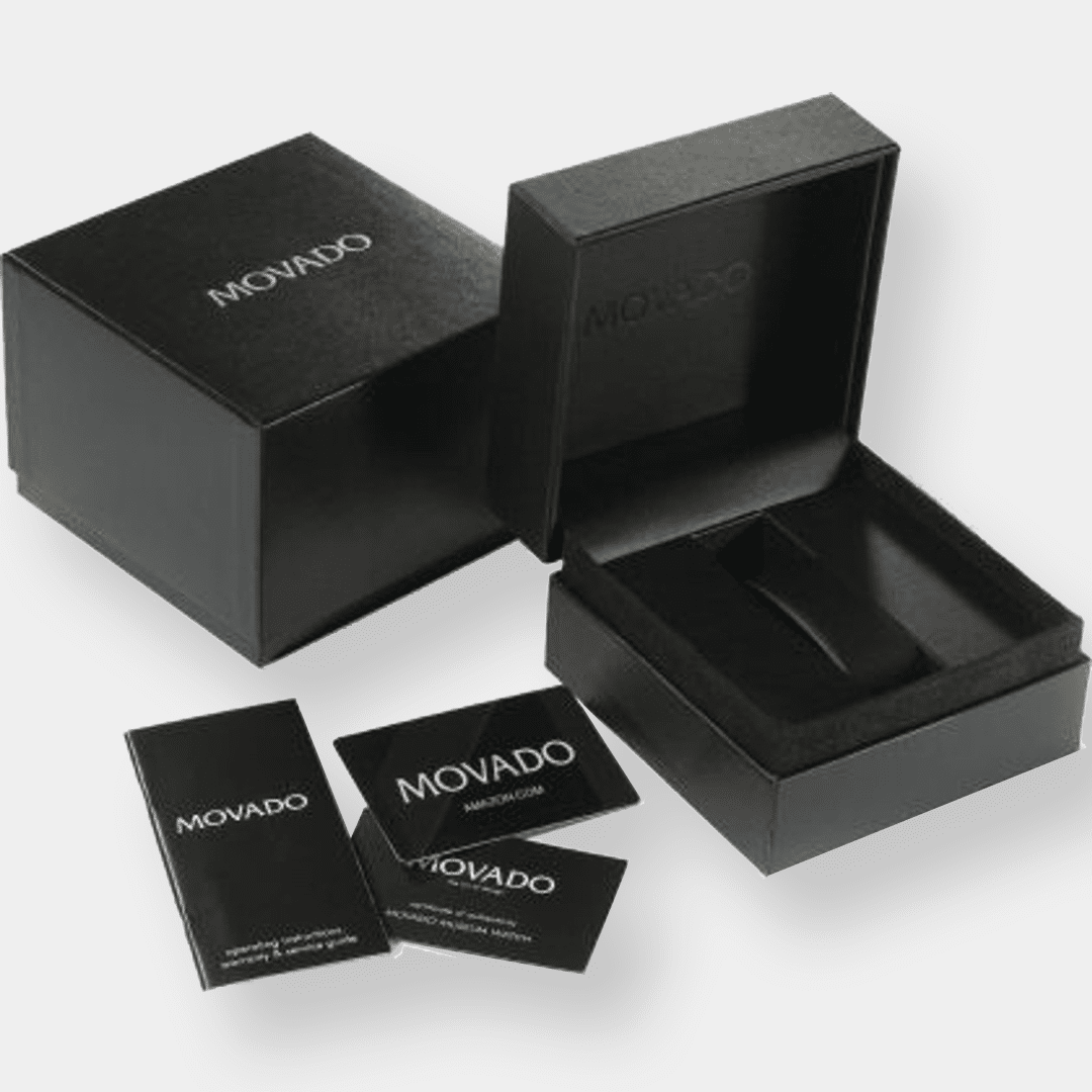 movado museum classic lady – schwarz 26mm edelstahl