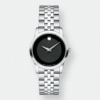 movado museum classic lady – schwarz 28mm edelstahl