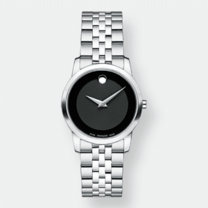 movado museum classic lady – schwarz 28mm edelstahl