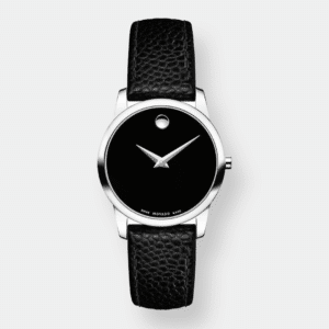 movado museum classic lady – schwarz 28mm edelstahl