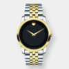 movado museum classic quarz bicolor 40mm schwarz