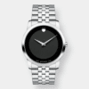 movado museum classic quarz – schwarz 40mm edelstahl