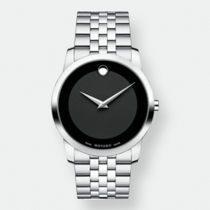 movado museum classic quarz – schwarz 40mm edelstahl