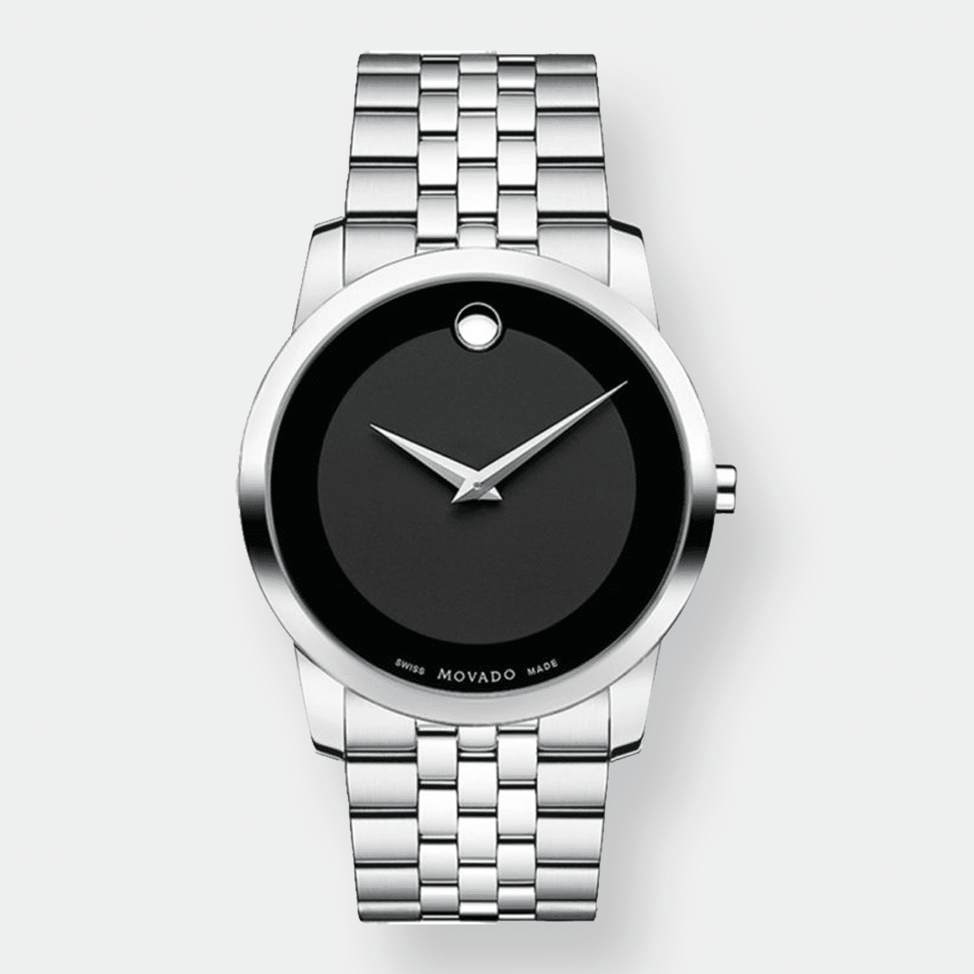 movado museum classic quarz – schwarz 40mm edelstahl