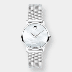 movado museum quarz – perlmutt 28mm edelstahl