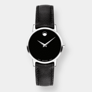 movado museum quarz – schwarz 28mm edelstahl