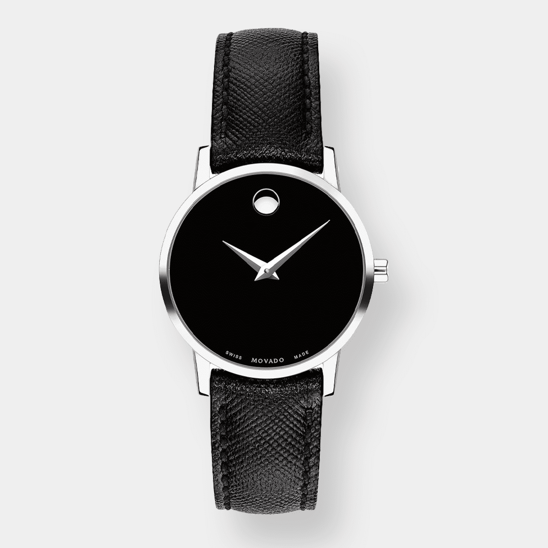 movado museum quarz – schwarz 28mm edelstahl