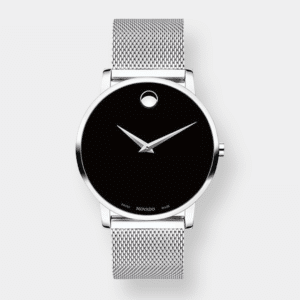 movado museum quarz – schwarz 40mm edelstahl