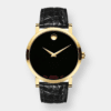 movado red label automatic – schwarz 42mm edelstahl gold
