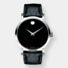 movado red label automatik – schwarz 42mm edelstahl