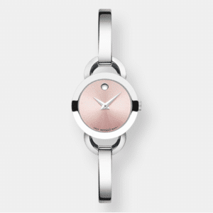 movado rondiro quarz – rosa 22mm edelstahl spangenuhr