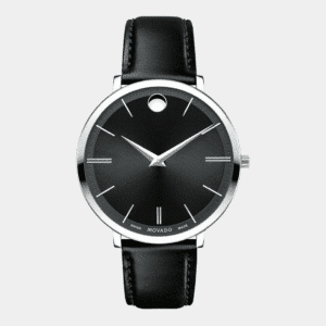 movado ultra slim lady quarz – schwarz 35mm edelstahl