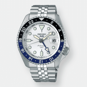 seiko 5 sports gmt automatik – silber 42mm edelstahl