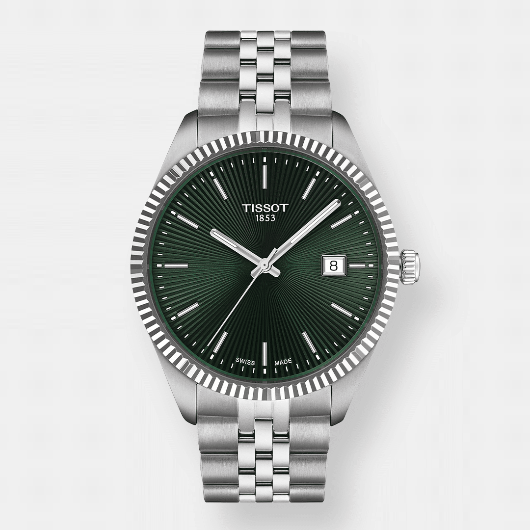 tissot ballade quarz grün 40mm edelstahl