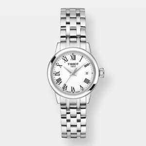 tissot classic dream lady – weiss 28mm edelstahl
