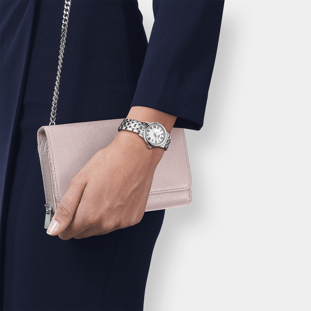 tissot classic dream lady – weiss 28mm edelstahl