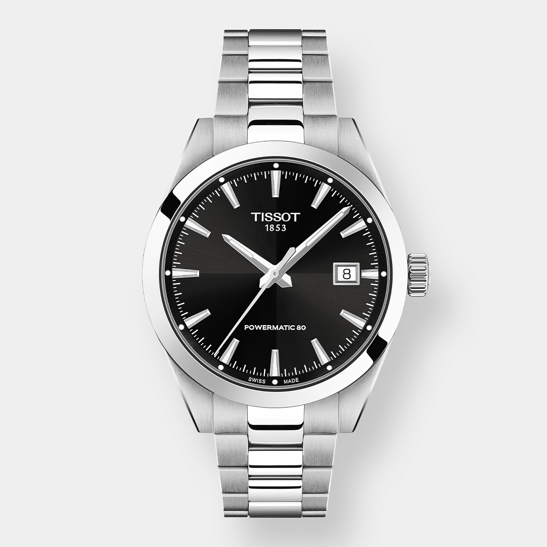 tissot gentleman powermatic 80 – schwarz 38mm edelstahl