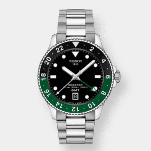 tissot seastar 1000 gmt quarz – schwarz grün 40mm