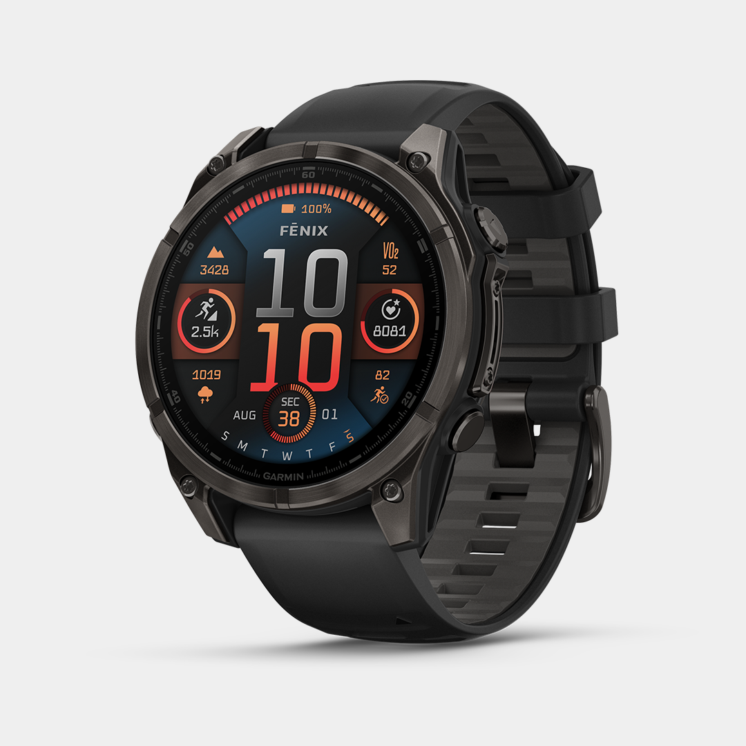 Garmin fenix 8 AMOLED – Schwarz 47mm Titan DLC