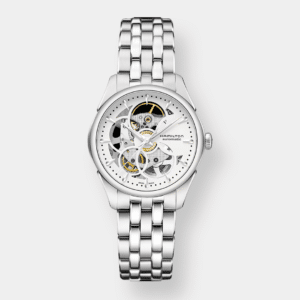 Hamilton . Jazzmaster Skeleton Lady – Weiß 36mm Edelstahl