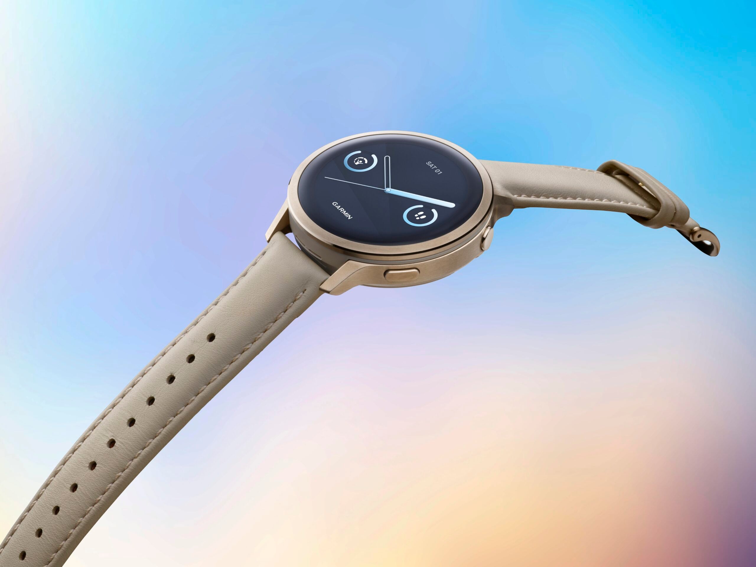 Garmin Venu 4 – Beige 41 mm Leder GPS Sportuhr – Bild 4
