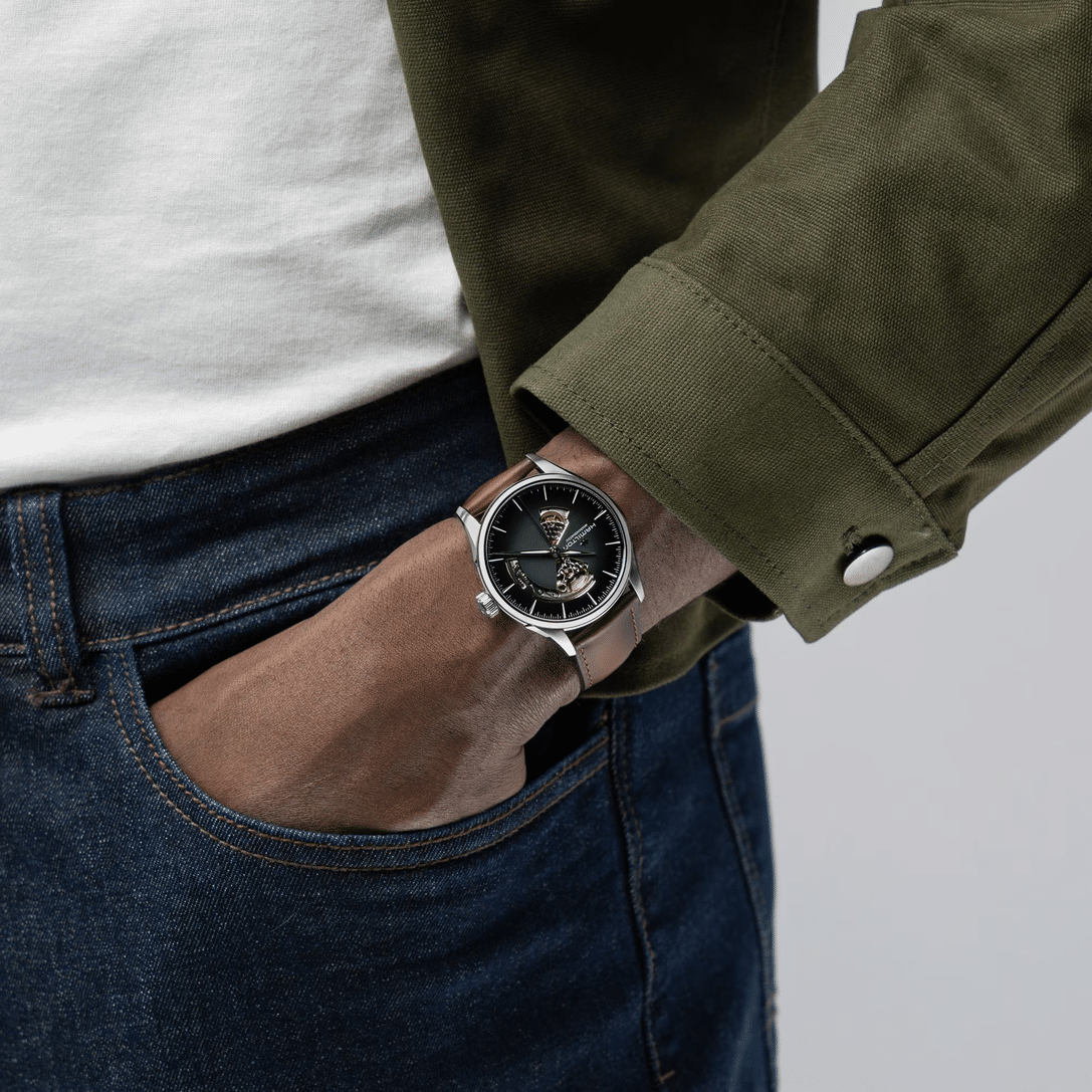 Hamilton Jazzmaster Open Heart Automatik – Grün 42mm Leder – Bild 3