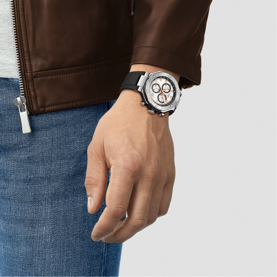 Tissot T-Race Quarz Chronograph – Weiß 45mm Edelstahl – Bild 2
