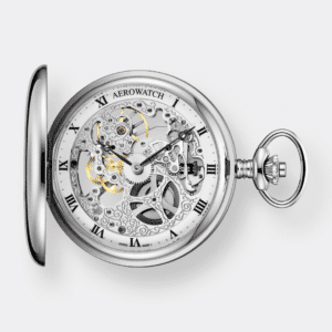 Aerowatch . Savonnette Skeleton Mechanisch - Silber 53mm
