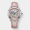 aerowatch . 1942 lady skeleton automatic leder 35mm rosa
