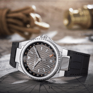 aerowatch . milan gmt sport quarz anthrazit 41mm leder