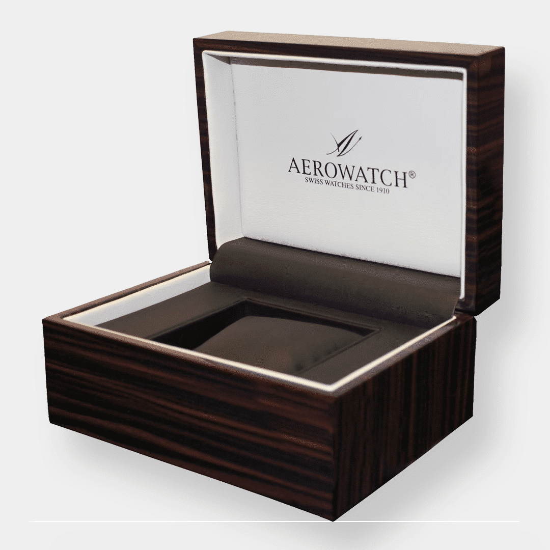 aerowatch . renaissance 7 time zones – blau 44mm edelstahl
