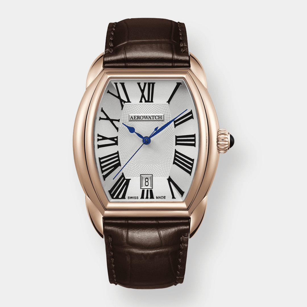 aerowatch . streamline quarz braun 39mm leder