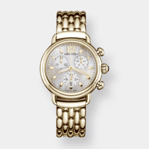 aerowatch 1942 chronolady quarz gold 36mm edelstahl