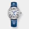 aerowatch 1942 lady moon phase quarz blau 35mm leder